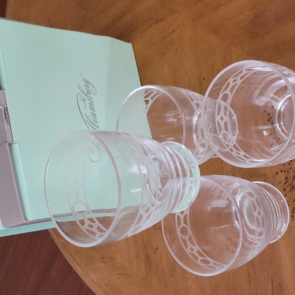 DBL.-OLD-FASHIONED Bar Glasses, "Williamsburg Gazebo" 12oz New Boxed Set/Four. - Picture 6 of 7